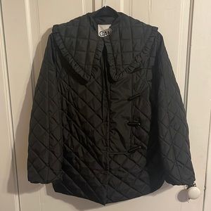 SOLD - Ganni quilted jacket black size 32